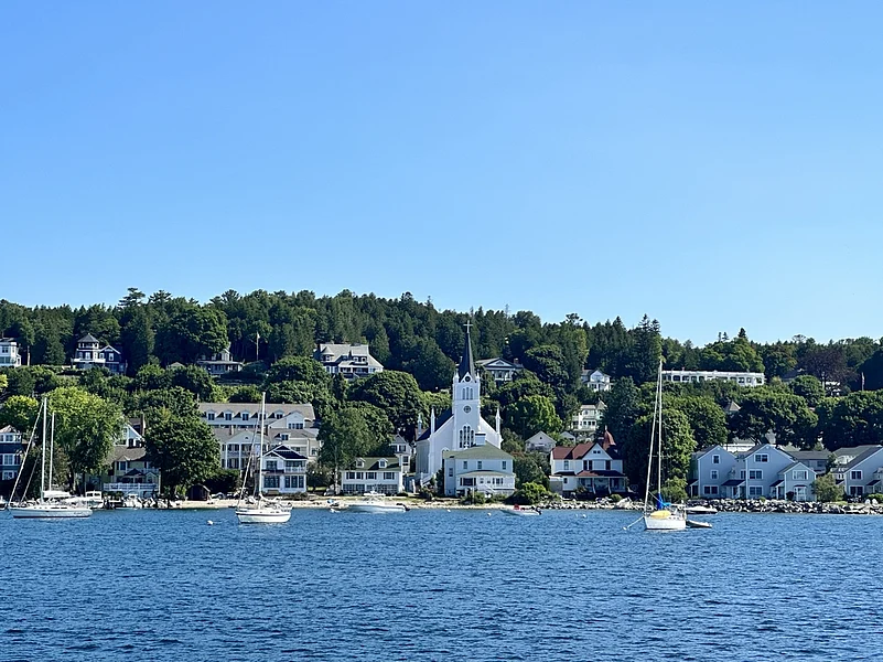 View from the water at Mackinac Island, Michigan